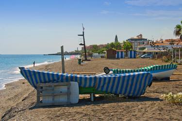 Fishing boats Playa del Penoncillo Torrox Costa Spain thumb