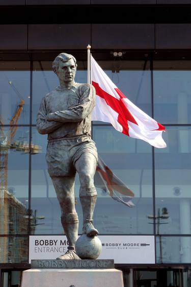 Bobby Moore Statue England Flag Wembley Stadium thumb