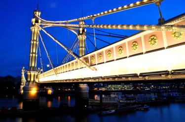 Albert Bridge River Thames London England thumb