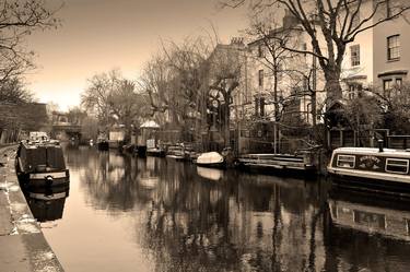 Narrow Boats Regent's Canal Camden London UK thumb