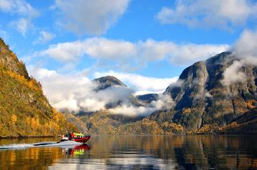 Aurlandsfjord Flam Norwegian Fjord Norway Scandinavia thumb