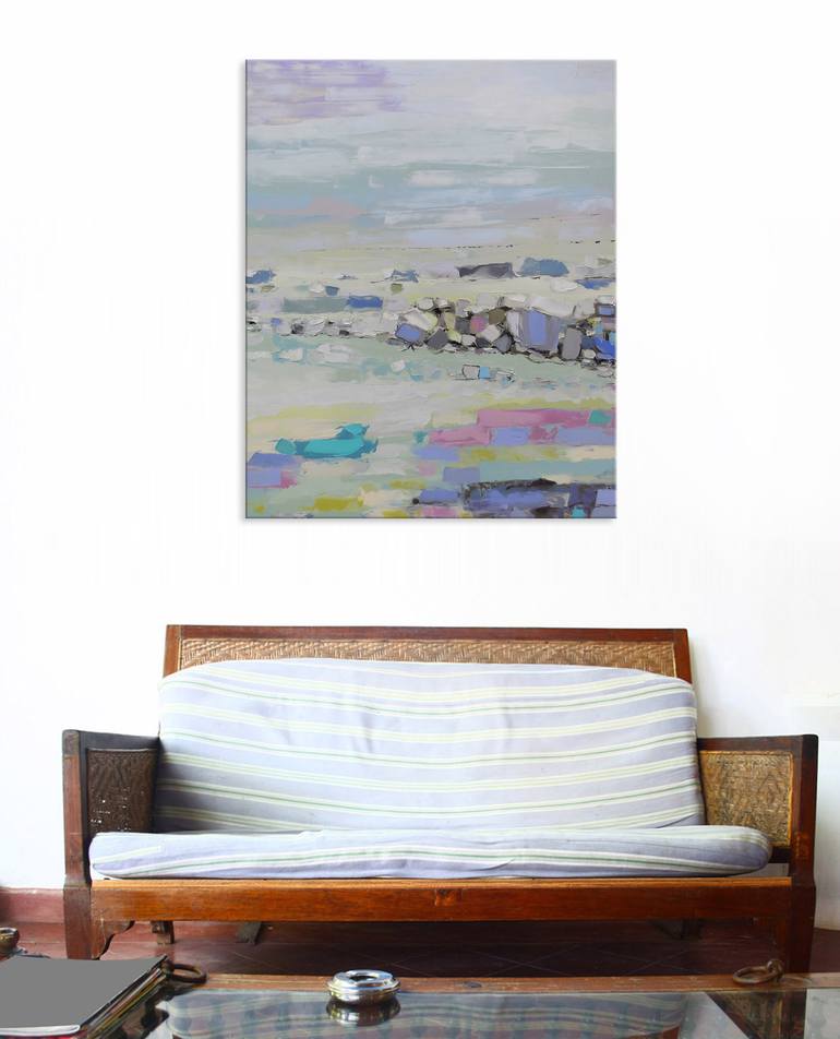 Original Abstract Seascape Painting by Andria Shengelia