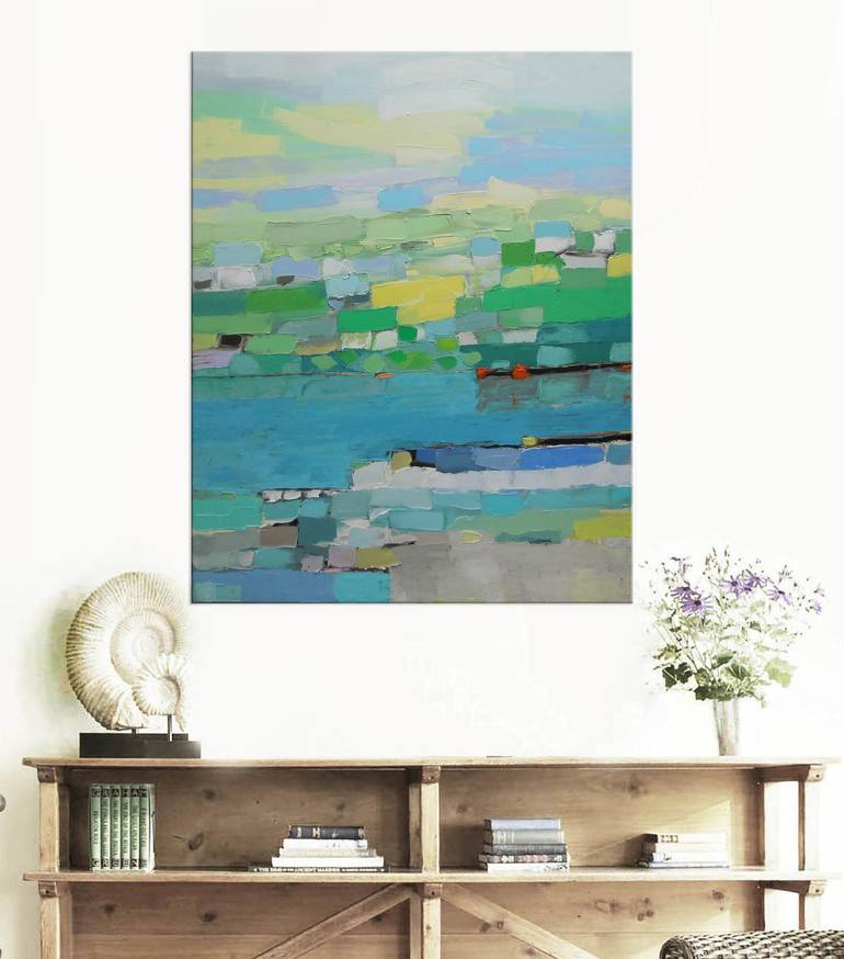 Original Abstract Landscape Painting by Andria Shengelia