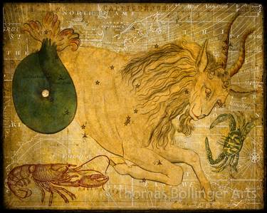 Capricorn Rising ,  Encaustic Birch Panel Edition 24 x 30 x 2 thumb