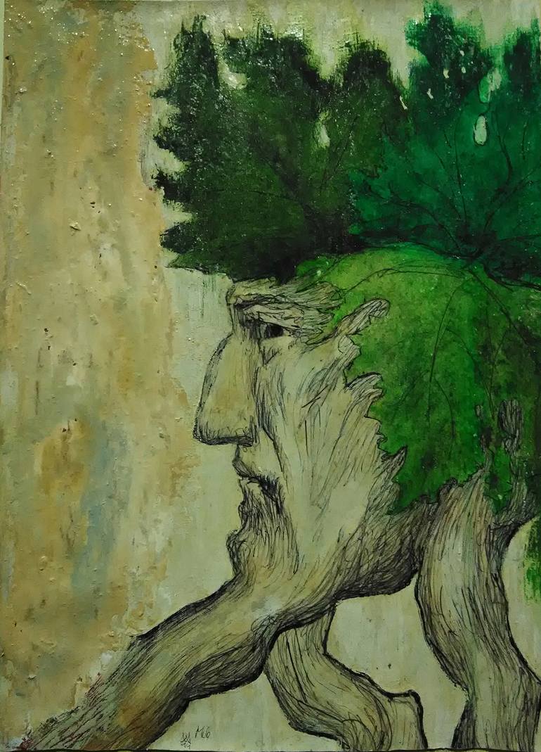 Original Figurative Tree Painting by antonio ciap