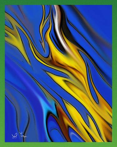 Saatchi Art Artist Leo Symon; New-Media, “Yellow And Blue - Limited Edition of 5” #art