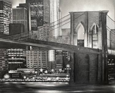 Original Fine Art Cities Drawings by Jerry Winick