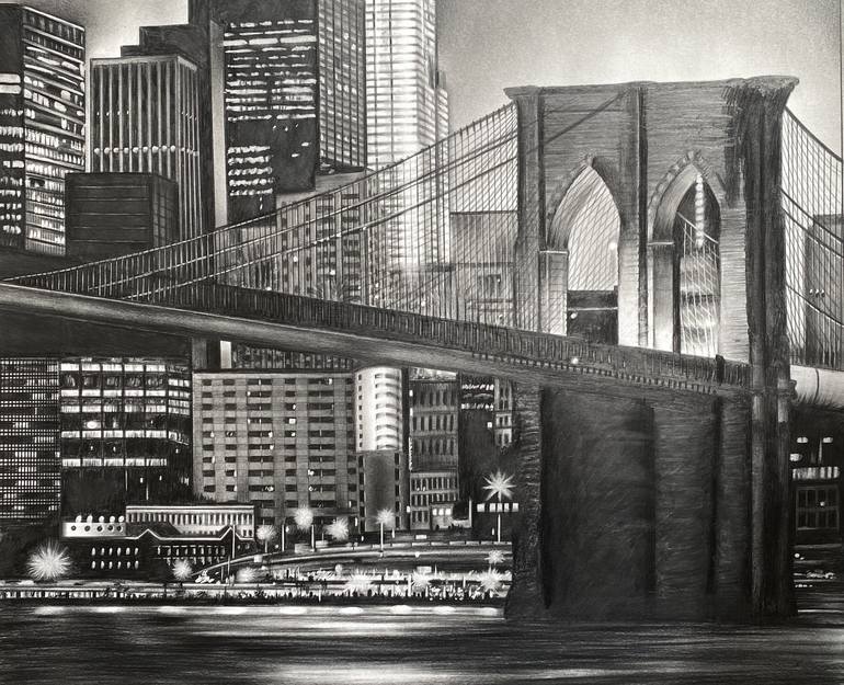 brooklyn bridge illustration