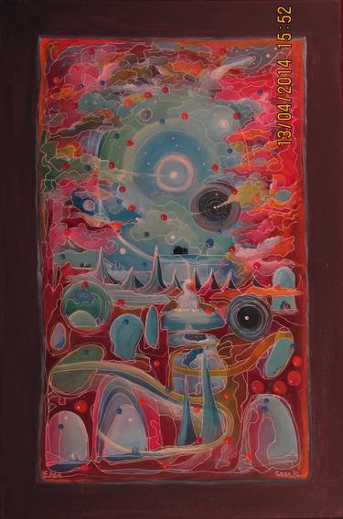 Original Outer Space Painting by Goss Ristic