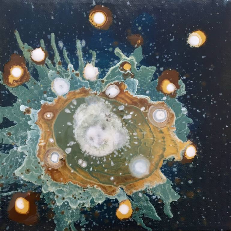 Original Abstract Expressionism Abstract Painting by Lulu Frances