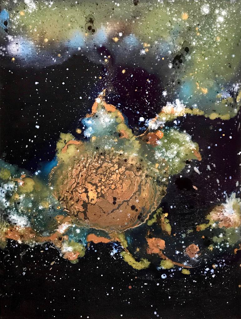 Original Outer Space Painting by Lulu Frances