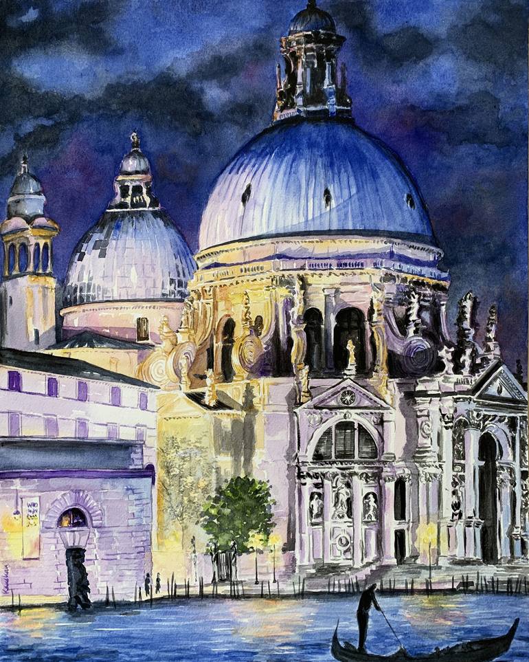 Santa Maria Della Salute Church, Venice Painting by Kanchan ...