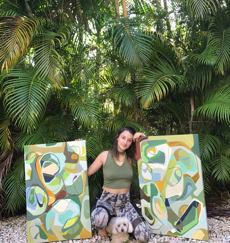 Original Abstract Expressionism Geometric Painting by Madison Bloch