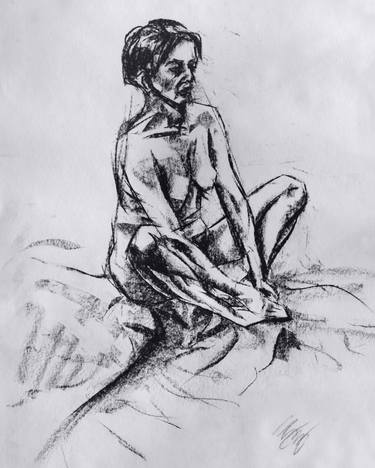 Print of Cubism Nude Drawings by Garth Midgley