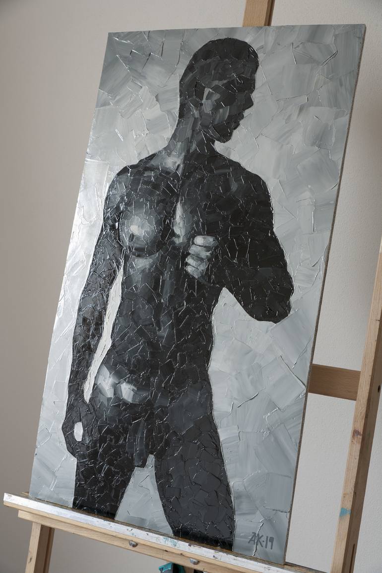 Untitled. Male nude. Painting by Alexander Kurganov | Saatchi Art
