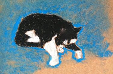 Print of Figurative Cats Drawings by Mark Perry