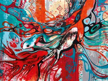 Print of Abstract Fish Paintings by Monica Lizano