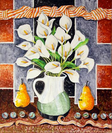 Vase with Calla Lilies (#038) thumb