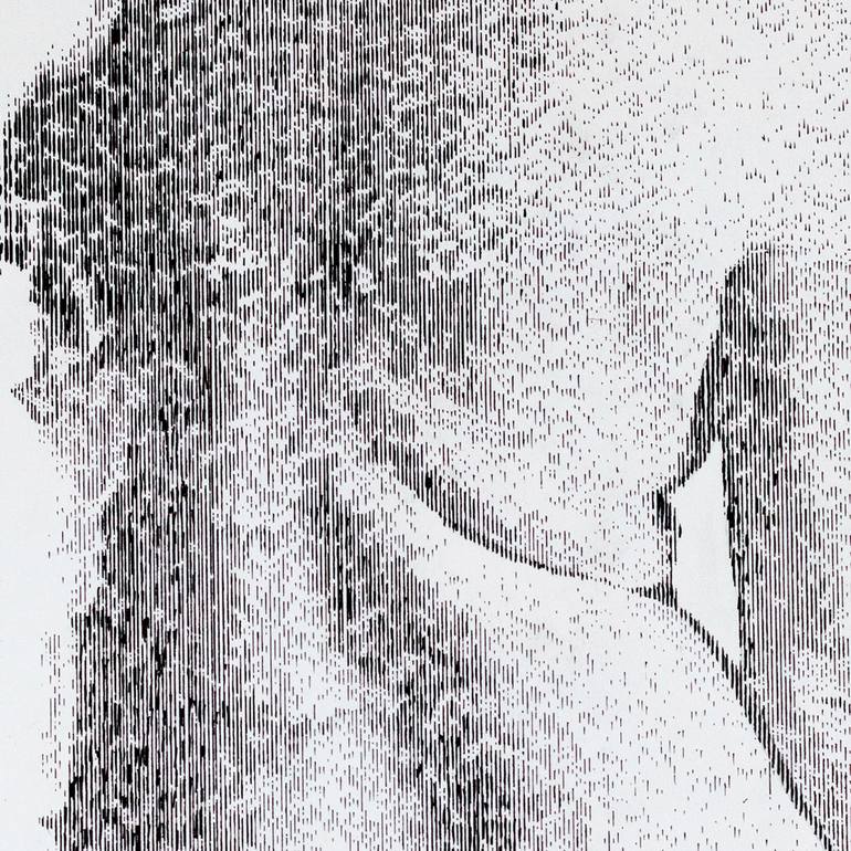 Original Conceptual Nude Drawing by Chris Slabber