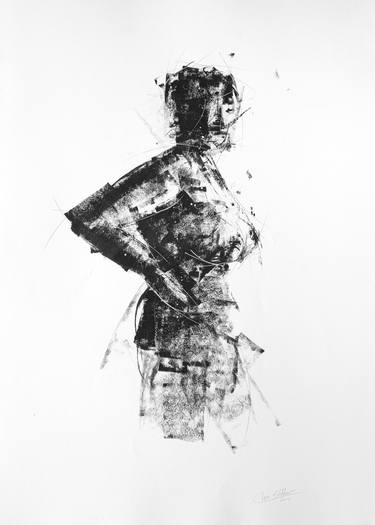 Original Expressionism Body Drawings by Chris Slabber