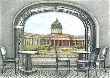 Original Realism Architecture Drawings by Jekaterina Volodina
