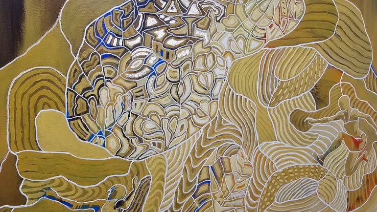 Original Conceptual Abstract Painting by Peggy Lee