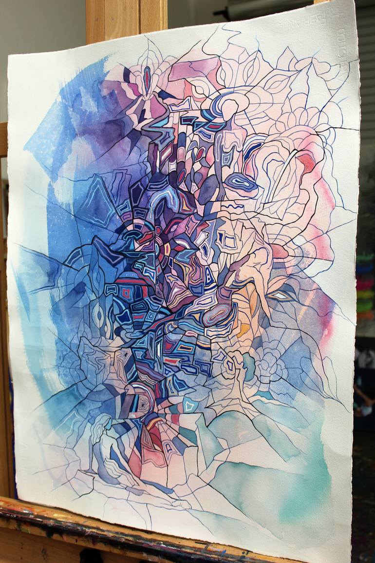 Original Conceptual Abstract Drawing by Peggy Lee