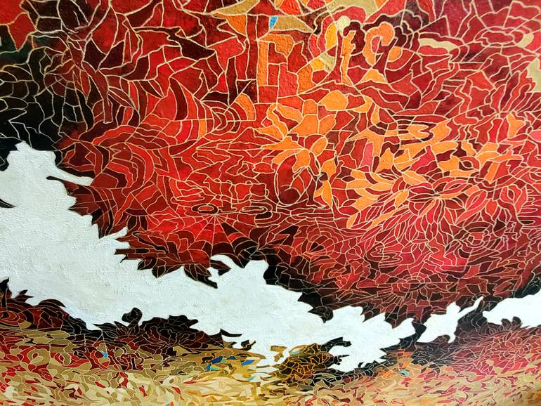 Original Abstract Expressionism Abstract Painting by Peggy Lee