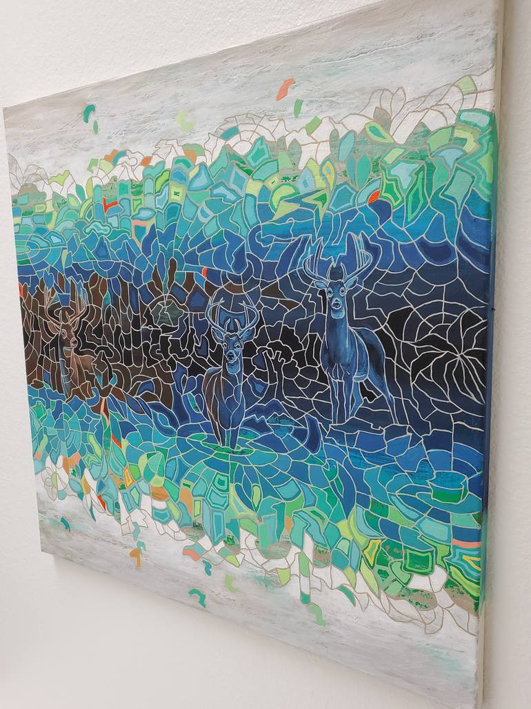 Original Conceptual Abstract Painting by Peggy Lee