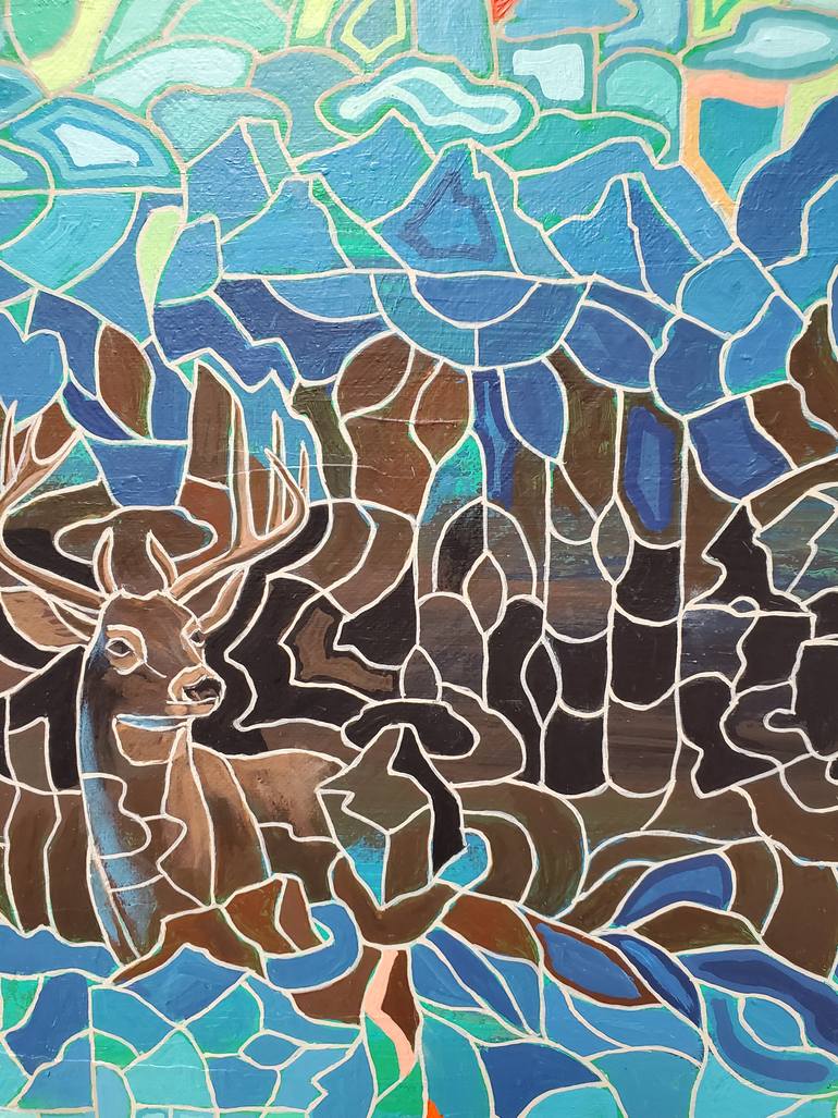 Original Conceptual Abstract Painting by Peggy Lee