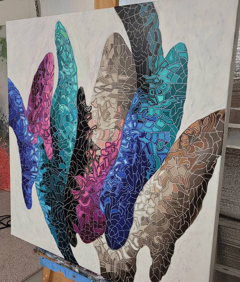 Original Conceptual Abstract Painting by Peggy Lee