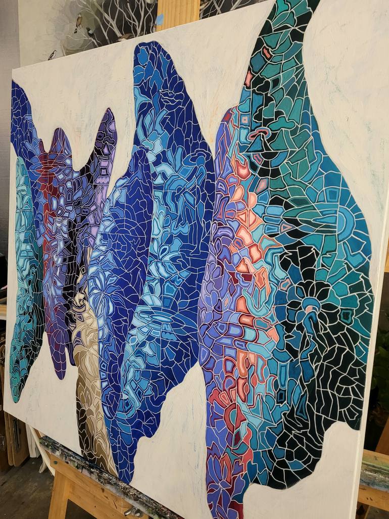 Original Conceptual Abstract Painting by Peggy Lee