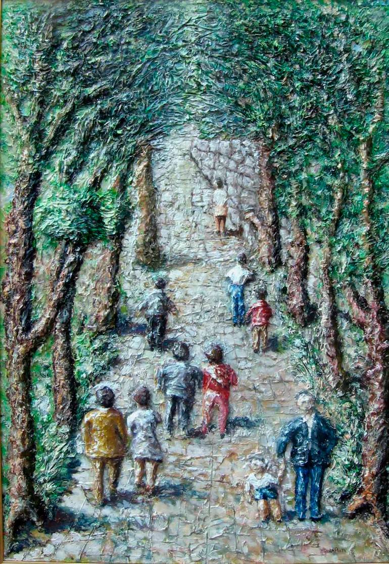 Sunday Stroll Painting by Mario Della Penta Saatchi Art