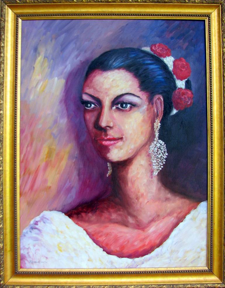 The earings Painting by Mario Della Penta Saatchi Art