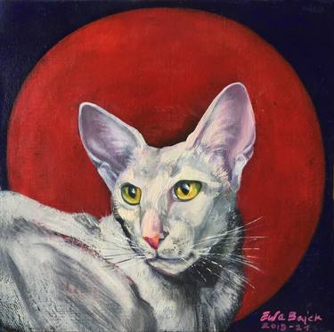 Print of Modern Cats Paintings by Ewa Bajek