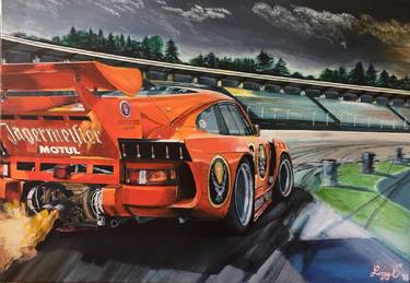 Kremer PORSCHE 935 K3 spitting fire by Vladimir Lengyel thumb