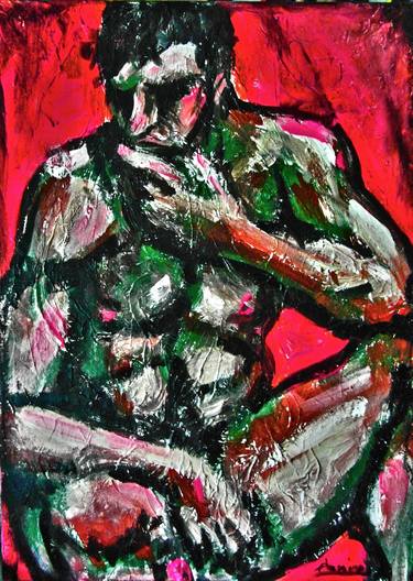 Print of Expressionism Nude Paintings by Anninos Agathodorou
