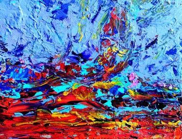 Original Art Deco Abstract Painting by Alvaro  Daza 