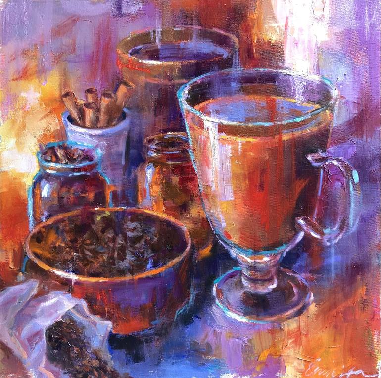Original Food & Drink Painting by Emiliya Lane