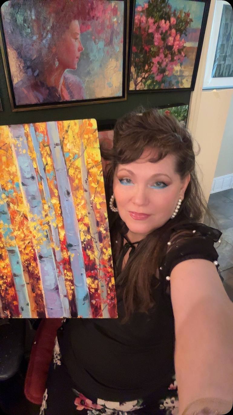 Original Abstract Expressionism Landscape Painting by Emiliya Lane