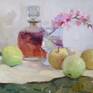 A Beautifully set up a still life was asking to be painted. It's a alla prima still life painting from life.
