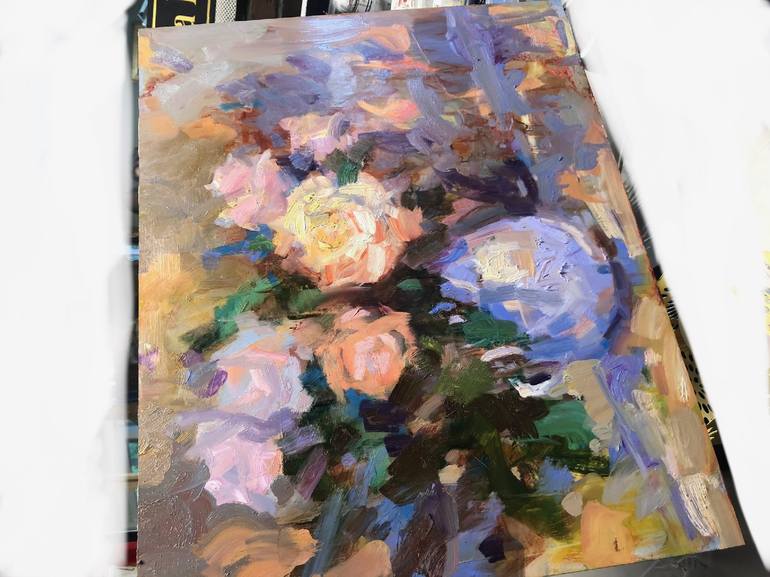 Original Expressionism Floral Painting by Emiliya Lane