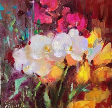 Print of Fine Art Floral Paintings by Emiliya Lane