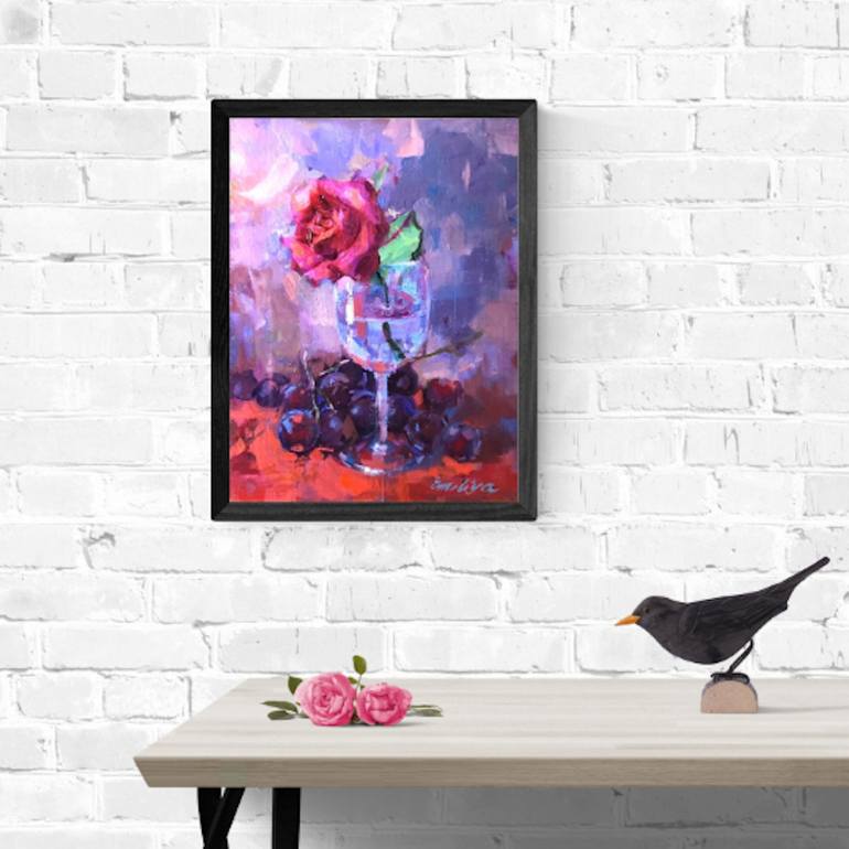 Original Expressionism Floral Painting by Emiliya Lane