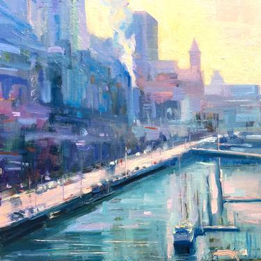 Print of Abstract Cities Paintings by Emiliya Lane