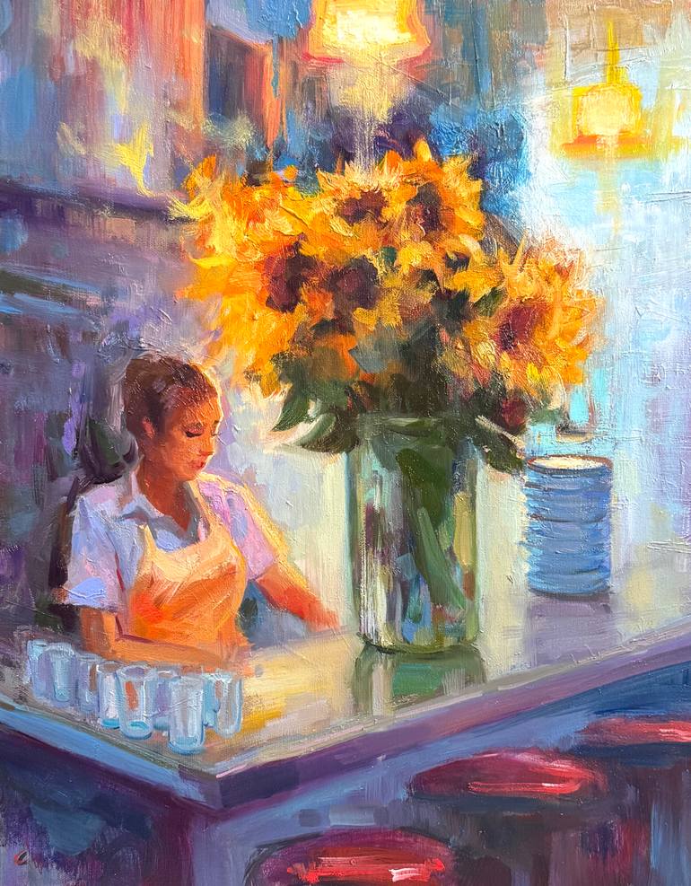 Original Expressionism People Painting by Emiliya Lane