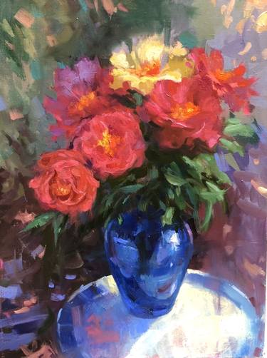 Print of Expressionism Floral Paintings by Emiliya Lane