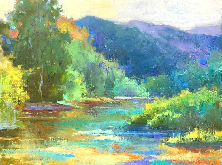 Original Abstract Landscape Painting by Emiliya Lane