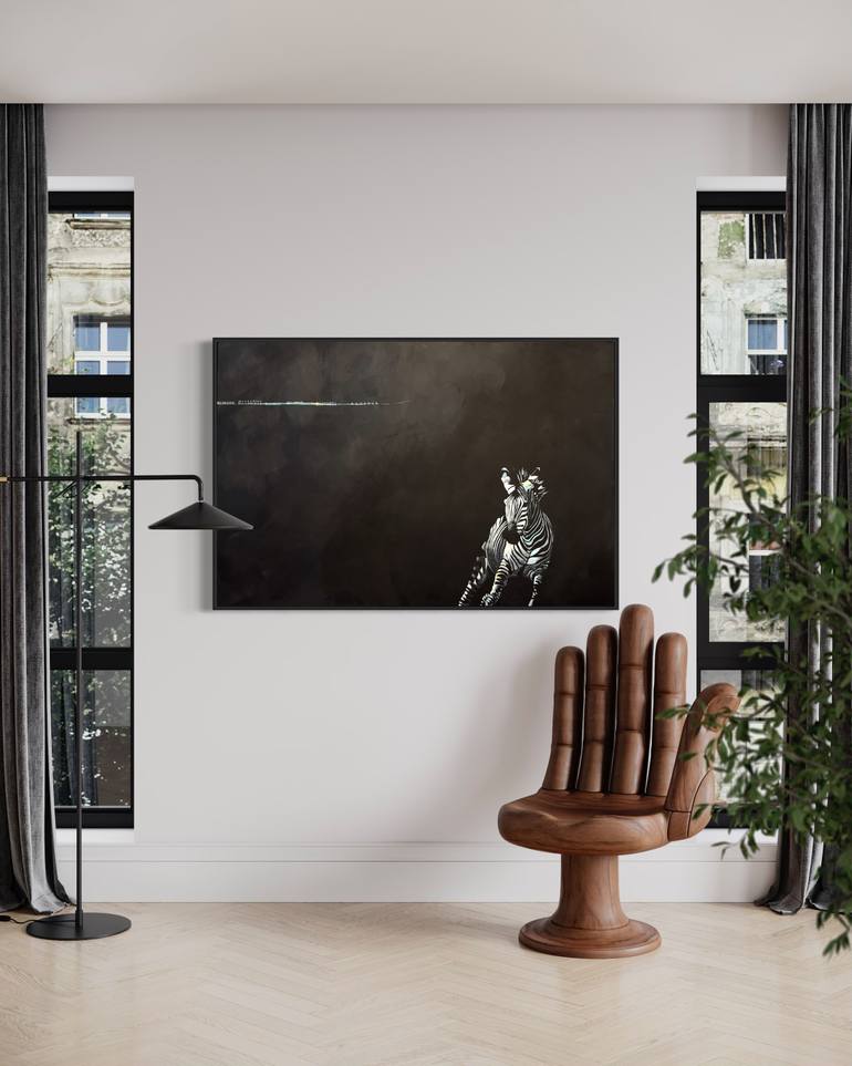 Original Conceptual Science/Technology Painting by Kathe Madrigal