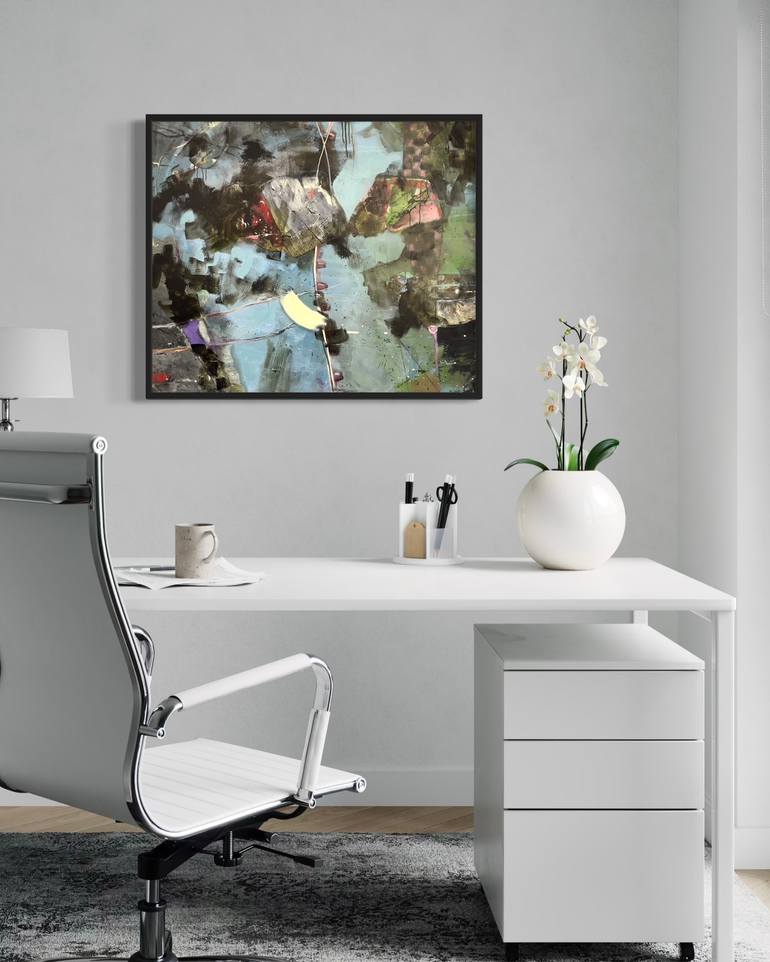 Original Abstract Expressionism Abstract Painting by Kathe Madrigal